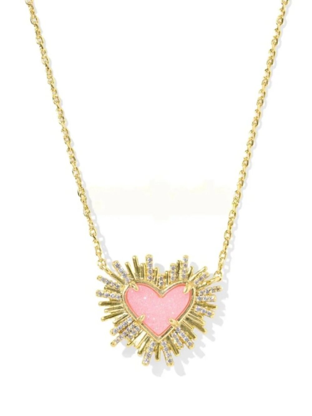 Dolly Parton x Kendra Scott Ari Heart Gold Short Pendant Necklace